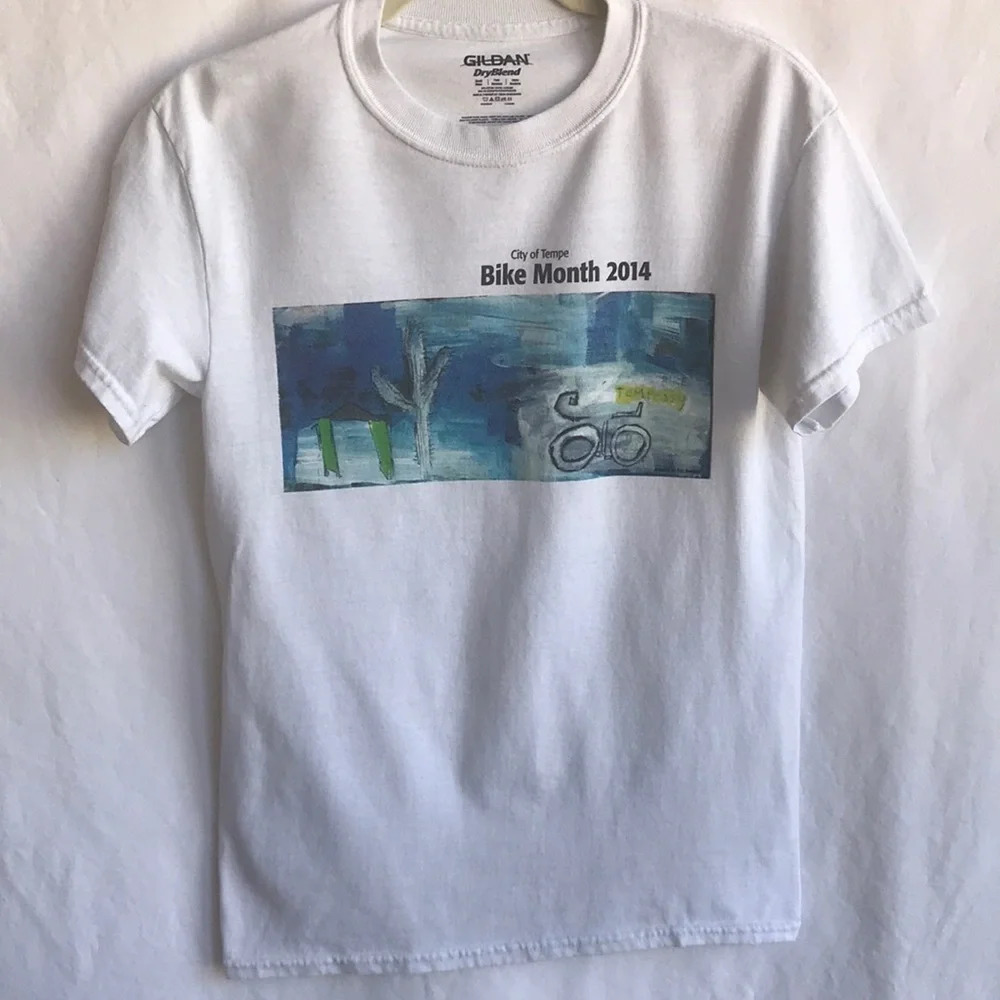 Gildan City of Tempe Bike Month 2014 T-shirt, size S